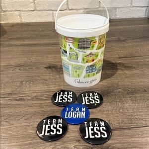 Gilmore Girls Themed Button Set with Bucket